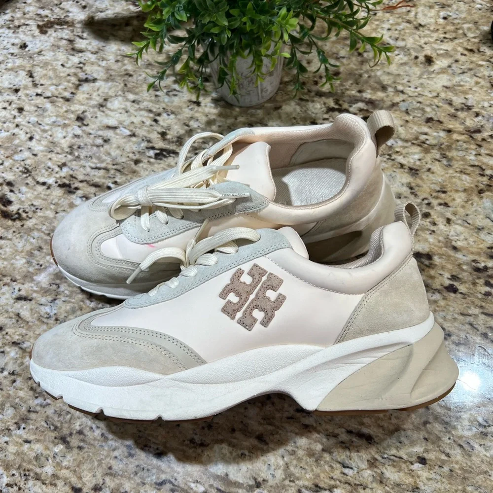 TORY BURCH Suede Good Luck Low Top Training Sneakers 10